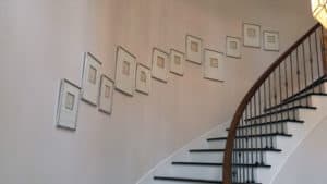 Picture hanging stairwell